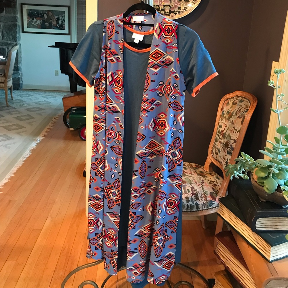 Lularoe dress and vest.
